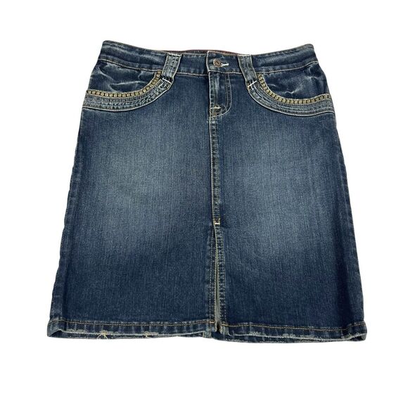 Von Dutch Denim Jean Stud Y2K Skirt Size L - Picture 3 of 12
